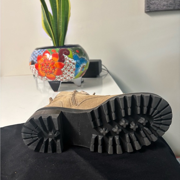 See By Chloe Brown Suede Combat Boots - Picture 10 of 11